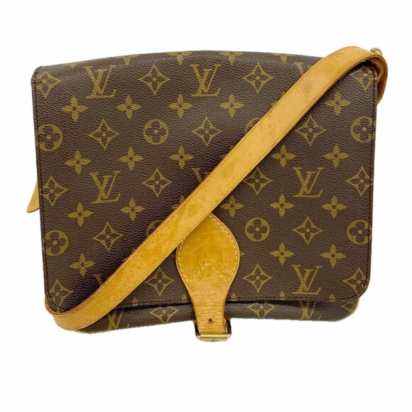 LOUIS VUITTON Handbags - Louis Vuitton Monogram Cartouchiere GM Shoulder Bag M51252 Brown Women's